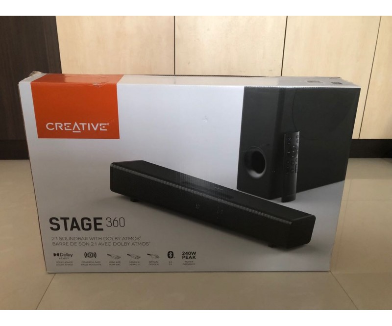 Озвучителна система Creative Stage 360, 2.1 Soundbar Dolby Atmos ...
